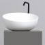 DOME OBLIQUO washbasin 450 x 450 x 240 mm on the board round | White gloss