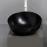 DOME OBLIQUO washbasin 450 x 450 x 240 mm on the board round | Black mattte