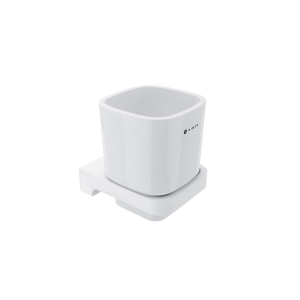 Maya tumbler holder with tumbler | white matte