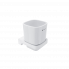 Maya tumbler holder with tumbler | white matte