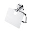 Toilet paper holder Unix with cover | chrome