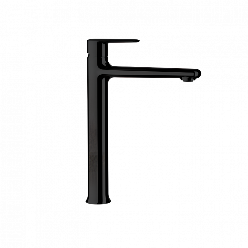 V | Wash basin faucets Vanity bez uzávěru výpusti | upright faucet fixtures | high | black mattte