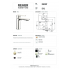 ENERGY basin mixer without handle hole | stand lever | low | brushed nickel gloss