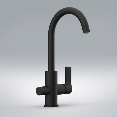 Sink faucet  lever with spray jet | black mattte