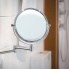 Make-up / shaving mirror wall-mounted with arm, small | 5x | Smedbo