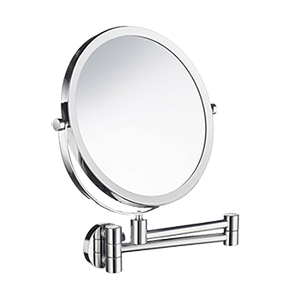 Make-up / shaving mirror wall-mounted with arm, small | 7x | Smedbo