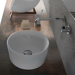 Washbasin FORTY3 | 350x350x160 mm | White gloss