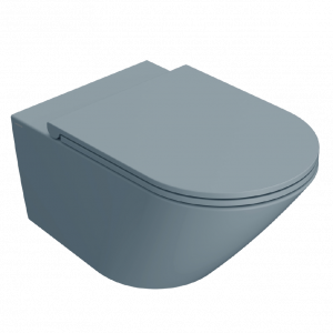 Wall-mounted toilet WC Forty3 | 570x360x330 mm | Blue mattte | Rimless