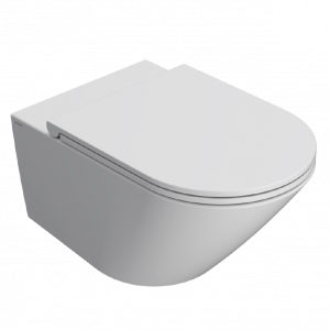 Wall-mounted toilet WC Forty3 | 570x360x330 mm | White mattte | Rimless