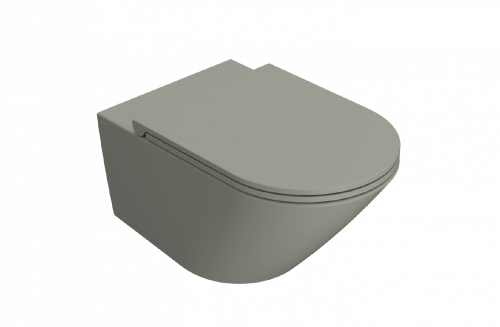 Wall-mounted toilet WC Forty3 | 570x360x330 mm | Cashmere mattte | Rimless