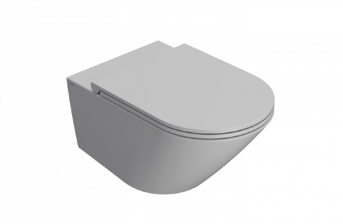 Wall-mounted toilet WC Forty3 | 570x360x330 mm | Light grey mattte | Rimless