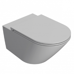 Wall-mounted toilet WC Forty3 | 570x360x330 mm | Light grey mattte | Rimless