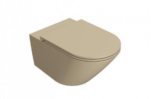 Wall-mounted toilet WC Forty3 | 570x360x330 mm | Pearl mattte | Rimless