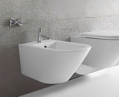 Bidet wall-mounted Forty3 | 570x360x290 mm | White gloss