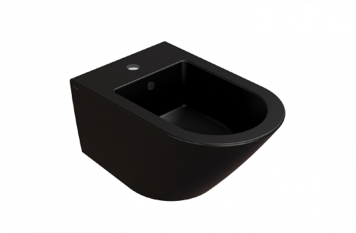 Bidet wall-mounted Forty3 | 570x360x290 mm | Black mattte