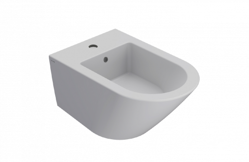 Bidet wall-mounted Forty3 | 570x360x290 mm | Light grey mattte