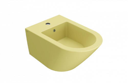 Bidet wall-mounted Forty3 | 570x360x290 mm | Mustard yellow mattte