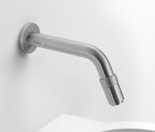 Freddo | cold-water tap with short spout | brushed stainless steel