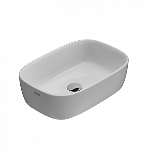 Washbasin GENESIS | on board | 550 x 370 x 150 mm | White gloss