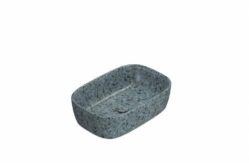 Washbasin GENESIS | on board | 550 x 370 x 150 mm | Turquoise grit mattte