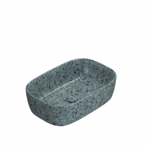 Washbasin GENESIS | on board | 550 x 370 x 150 mm | Turquoise grit mattte