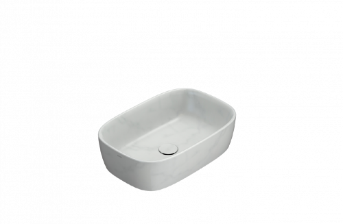 Washbasin GENESIS | on board | 550 x 370 x 150 mm | Carrara marble mattte