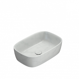 Washbasin GENESIS | on board | 550 x 370 x 150 mm | Carrara marble mattte