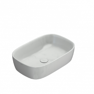 Washbasin GENESIS | on board | 600 x 400 x 150 mm | Carrara marble mattte