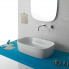 Washbasin GENESIS | on board | 600 x 400 x 150 mm | Striped beige mattte