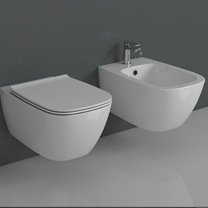 WC Genesis | 550x360x330 mm | wall-hung | White gloss | Rimless