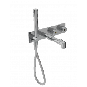 Concealed lever mixer Shower and bath fixture 5th AVENUE, gold