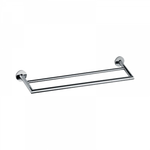 Hilton towel holder 600 mm double | chrome black ground