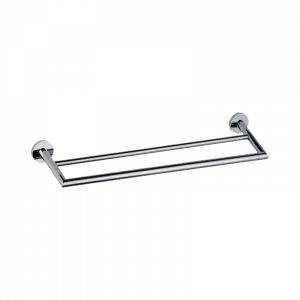 Hilton towel holder 600 mm double | stainless steel color
