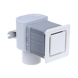 Sewage air vent - concealed version white cap