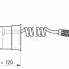 Topná tyč | Home Plus O-profil s dálkovým ovladačem | chrom lesk | 900W | s připojovacím kabelem se zástrčkou