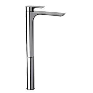 Wash basin faucets Infinity | upright faucet fixtures | high XXL | brushed nickel gloss