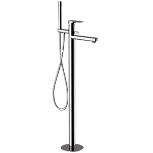 Bath faucet INFINITY lever mixer, free-standing | stainless steel color