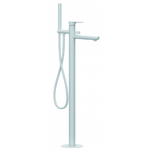 Bath faucet INFINITY lever mixer, free-standing | white mattte