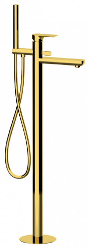 Bath faucet INFINITY lever mixer, free-standing | gold gloss