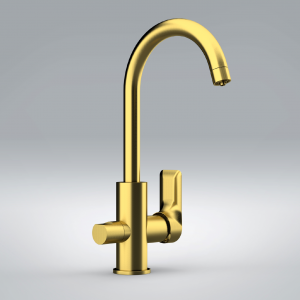 Sink faucet Infinity lever with spray jet | gold mattte