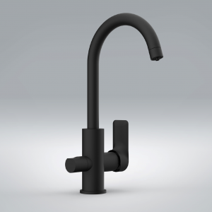Sink faucet Infinity lever with spray jet | black mattte