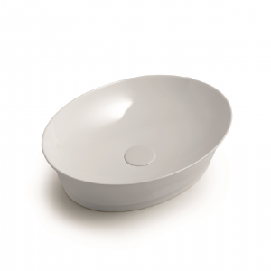 Sinks IDEA 500 x 380 x 130 mm | vessel sinks | oval | White gloss