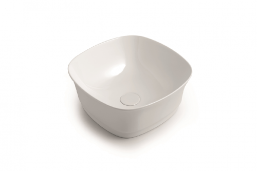 Sinks IDEA 420 x 420 x 180 mm | vessel sinks | rectangular | White gloss