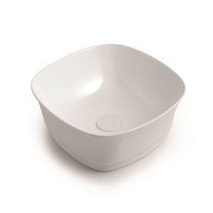 Sinks IDEA 420 x 420 x 180 mm | vessel sinks | rectangular | White gloss