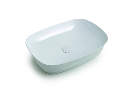 Sinks IDEA 600 x 430 x 130 mm | vessel sinks | rectangular | White gloss