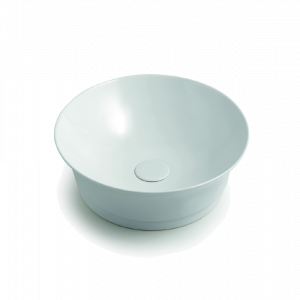 Washbasin IDEA 420 x 420 x 150 mm on the board round | White gloss