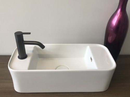 Vessel sink GEO 500 x 220 x 150 | White gloss