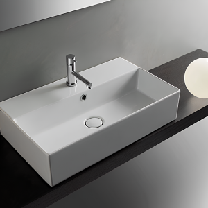 T-EDGE washbasin 610 x 370 x 140 | White gloss