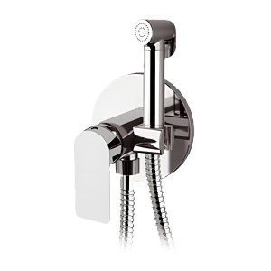 Bidet shower INFINITY | oval | chrome black ground