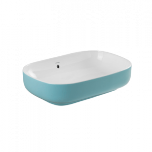 Washbasin SANIBOLD | 480 x 400 x 150 | sinks | white/blue mate